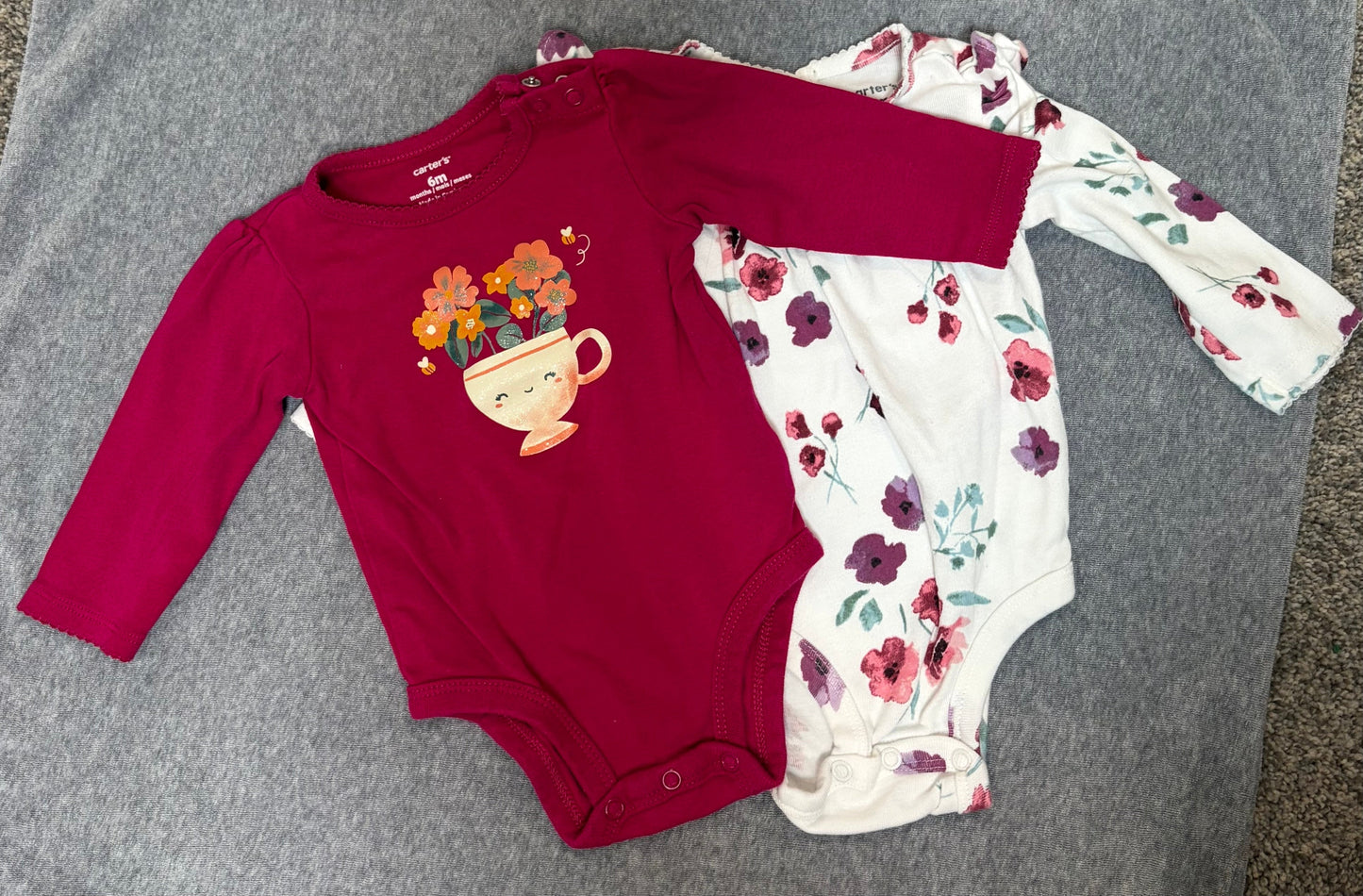 REDUCED Seller #119 Carters 6M Girls Onesies