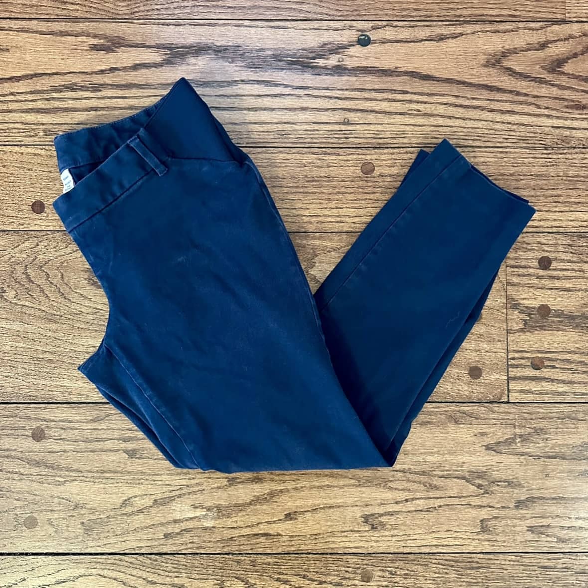 #95 GUC Womens Old Navy Maternity Black / Navy / Yellow Polka Dot Pants, set of 3, size 4