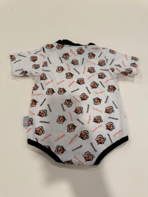 #9 - Reebok Team Apparel - White Bengals Print Onesie Toddler SIZE 12M reduced