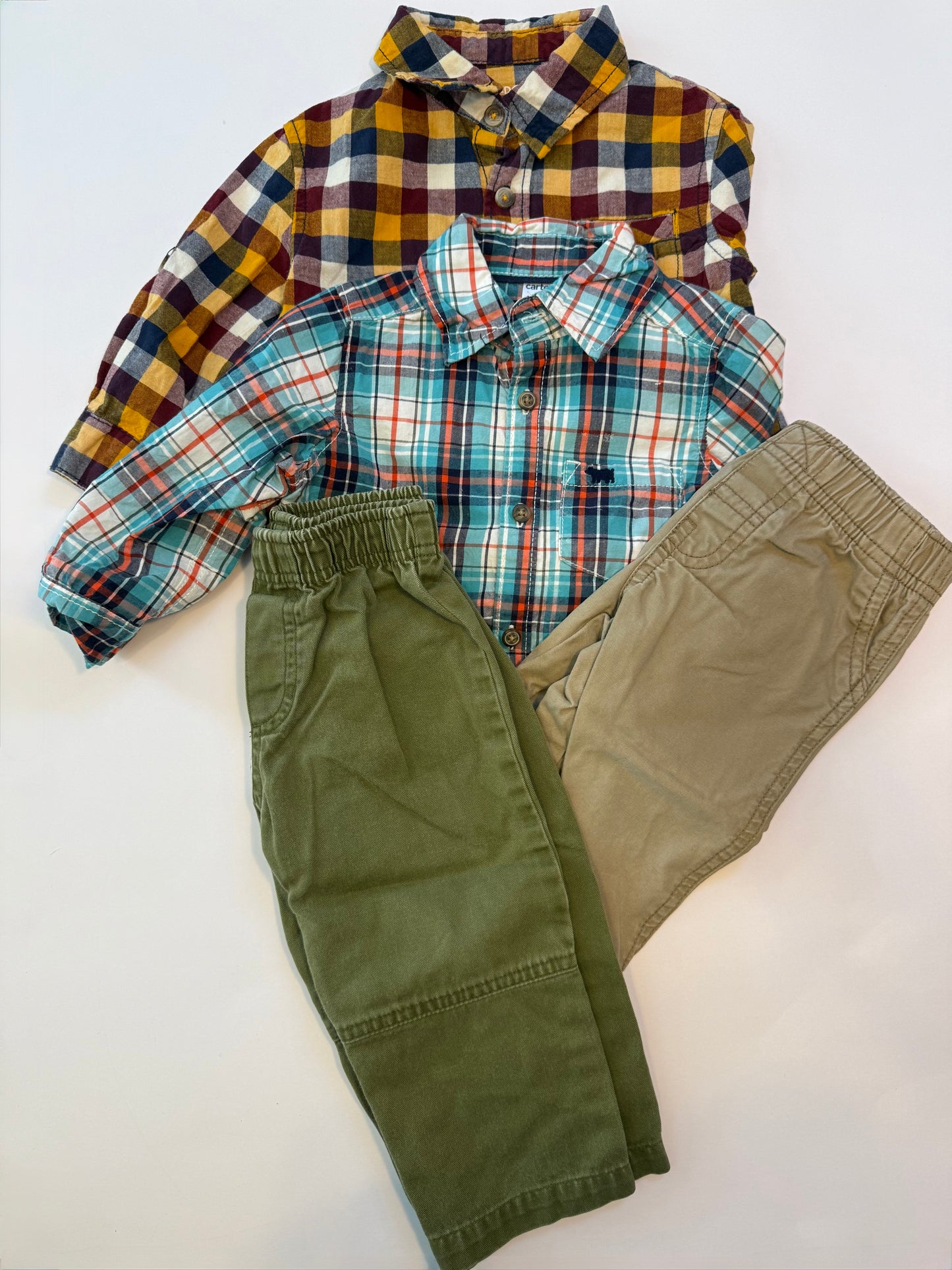 Seller #12 Boys 12mo Carter pants, button down long sleve set