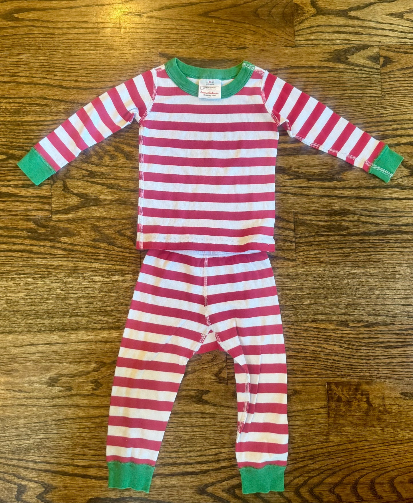 Seller #172 REDUCED Hanna Andersson Holiday Red Stripe Pajamas Gender Neutral Size 18-24m