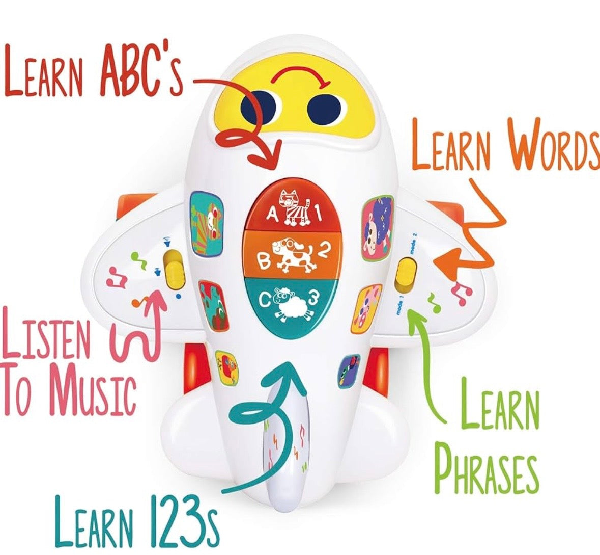 #132 - REDUCED- Bump & Go Learning Airplane Toy