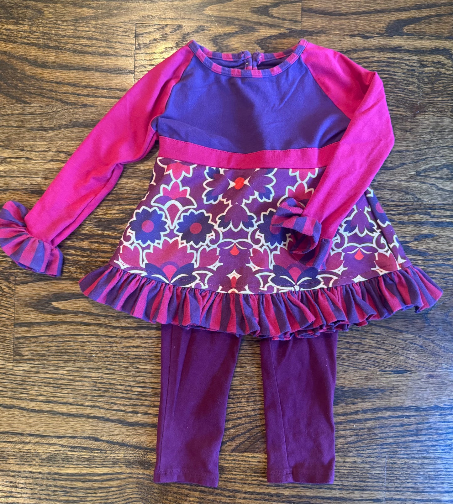 Seller #172 REDUCED Persnickety Girls Top with Coordinating Leggings 18-24m