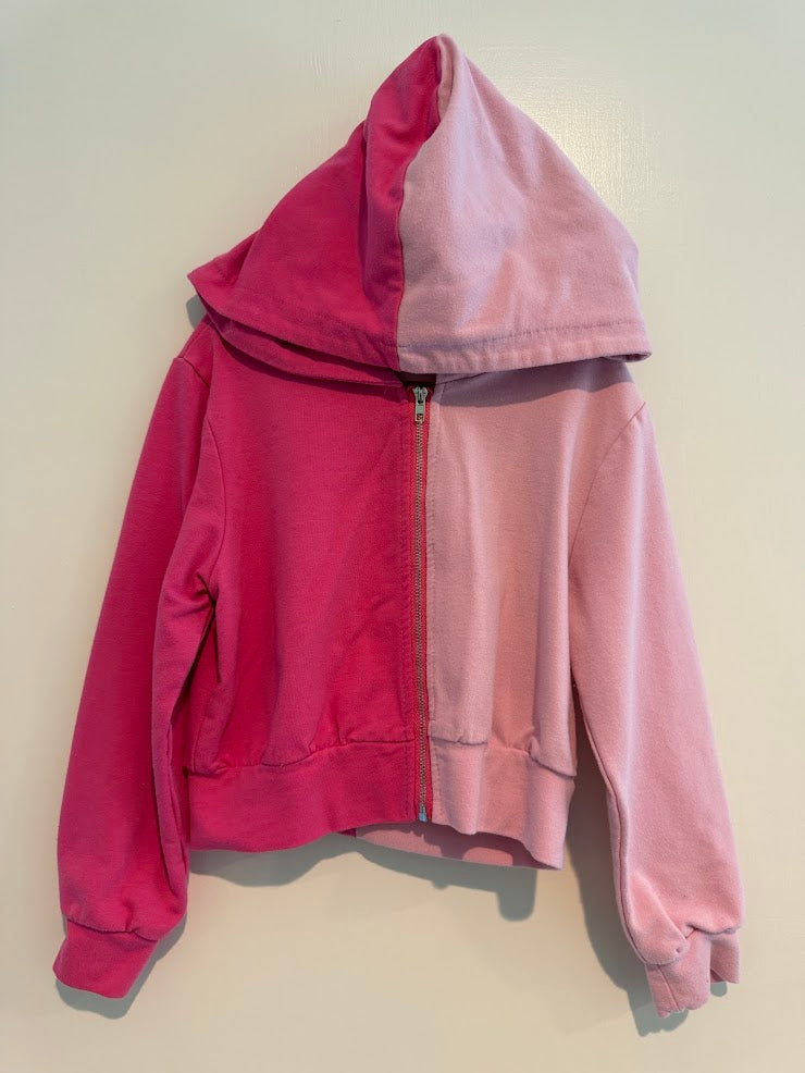 #9 Girls Size 6 Hoodie Jacket Pink/Hot Pink