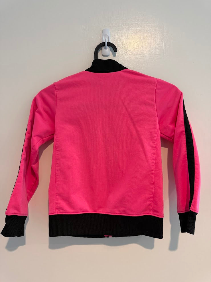 #9 Girls Size 6 Nike Hot Pink & Black Zip Up Jacket