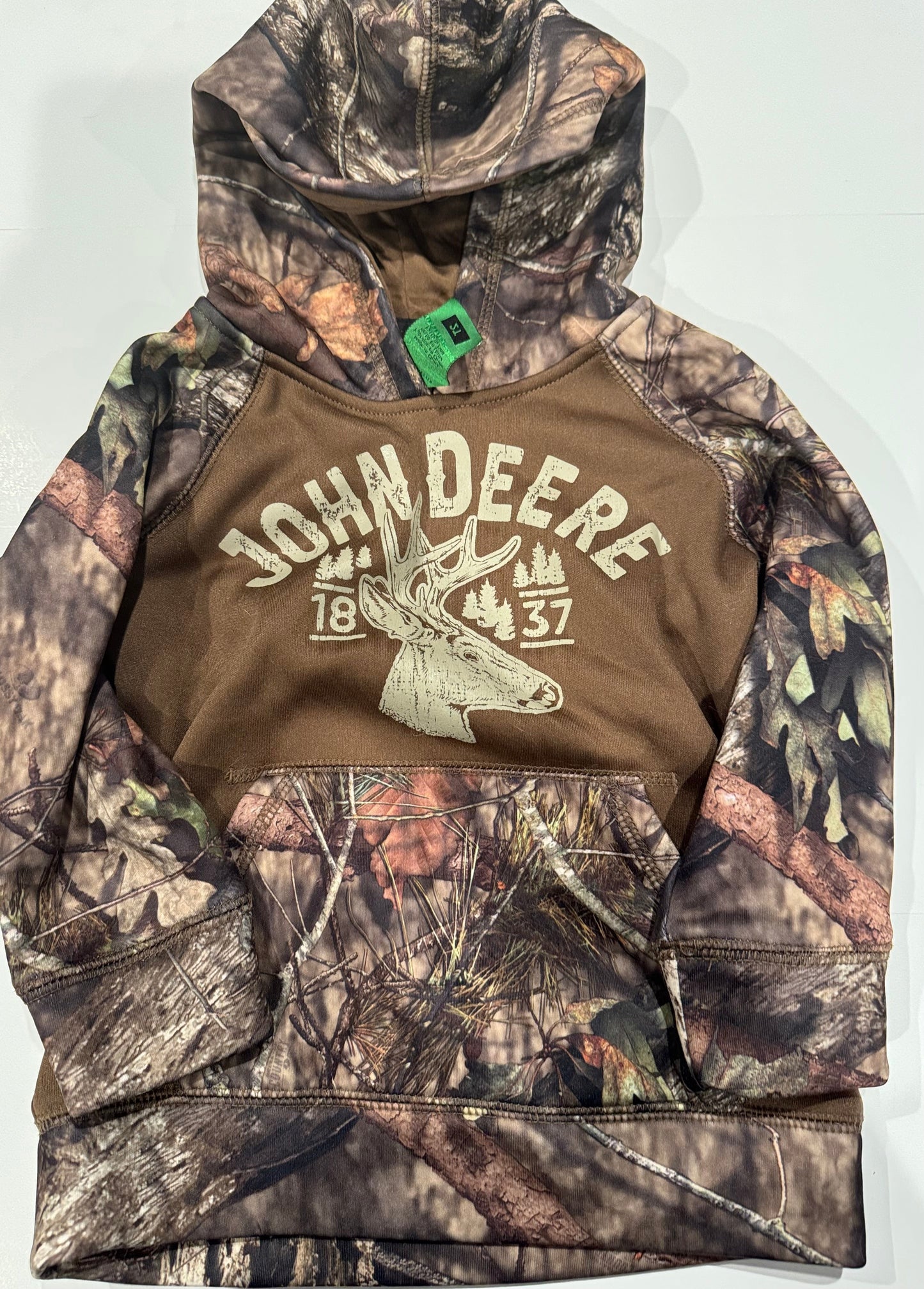 #107 REDUCED John Deere Camo Hoodie 2T