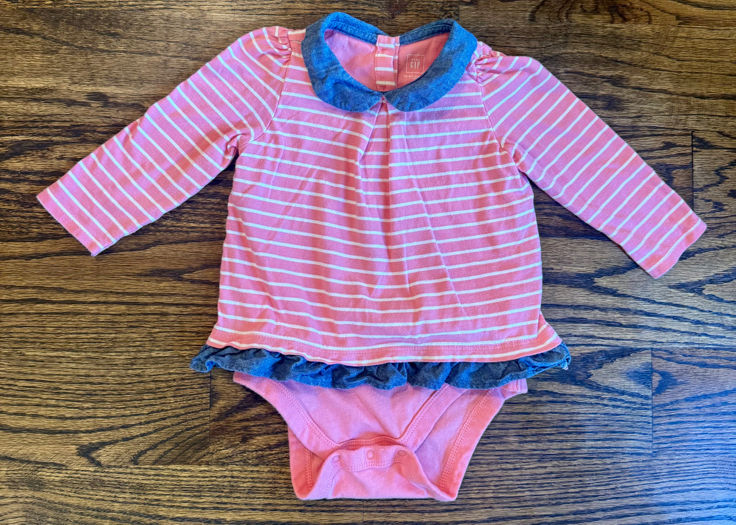 Seller #172 Gap Collared Onesie Shirt Girls Size 18-24m