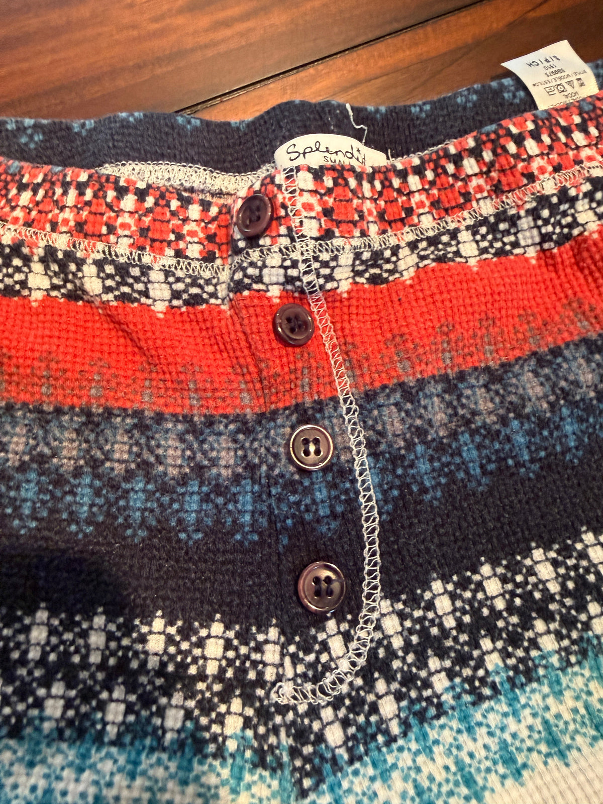 #51 Splendid (Nordstrom) Size S Women's Waffle Knit Cozy Fair Isle Leggings