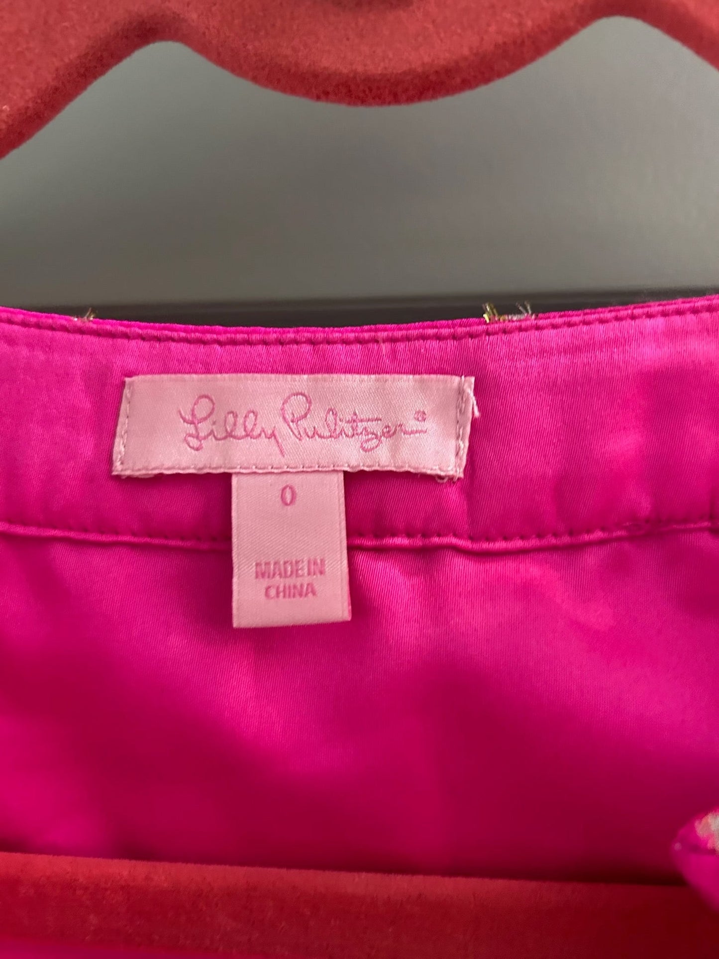 136 nwot Lilly Pulitzer hot pink dress size 0