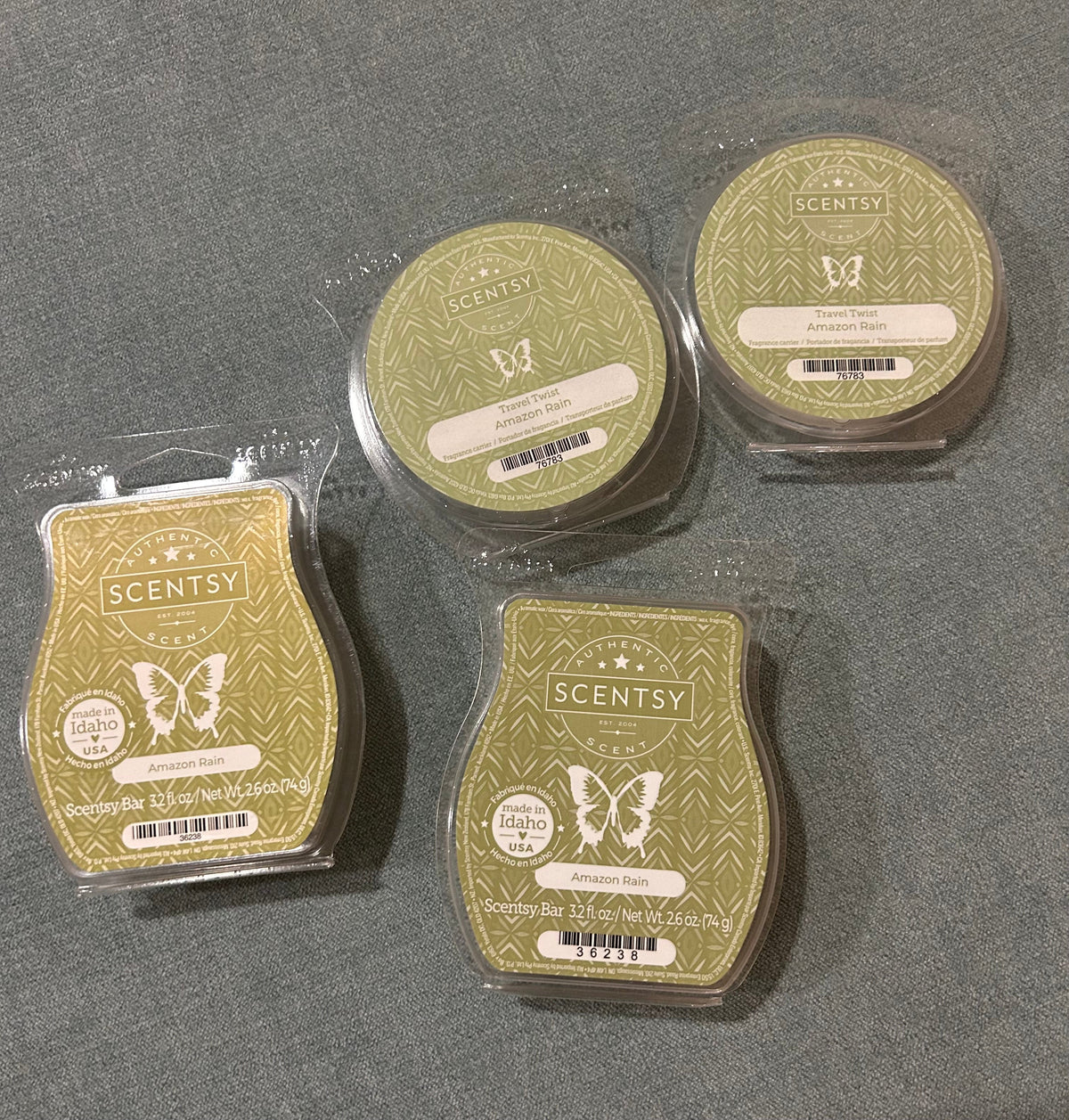 Seller 128 - Scentsy Amazon Rain Bundle - Wax Bars and Travel Twist
