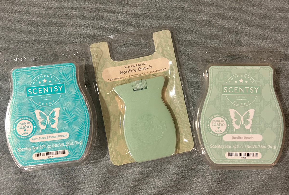 Seller 128 - Scentsy Beach Scent Bundle - 2 Bars and 1 Car Bar