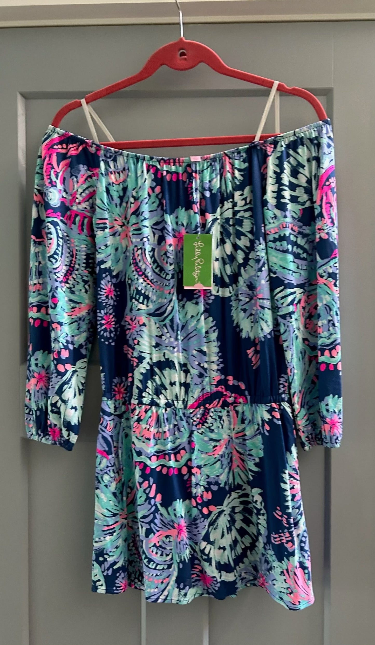 136 nwt off the shoulder Lilly romper XS