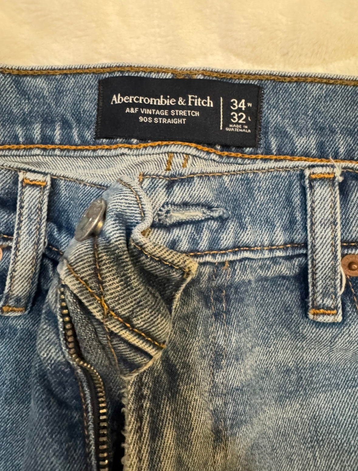 #53 men’s jeans size 34W 32L Abercrombie & fitch