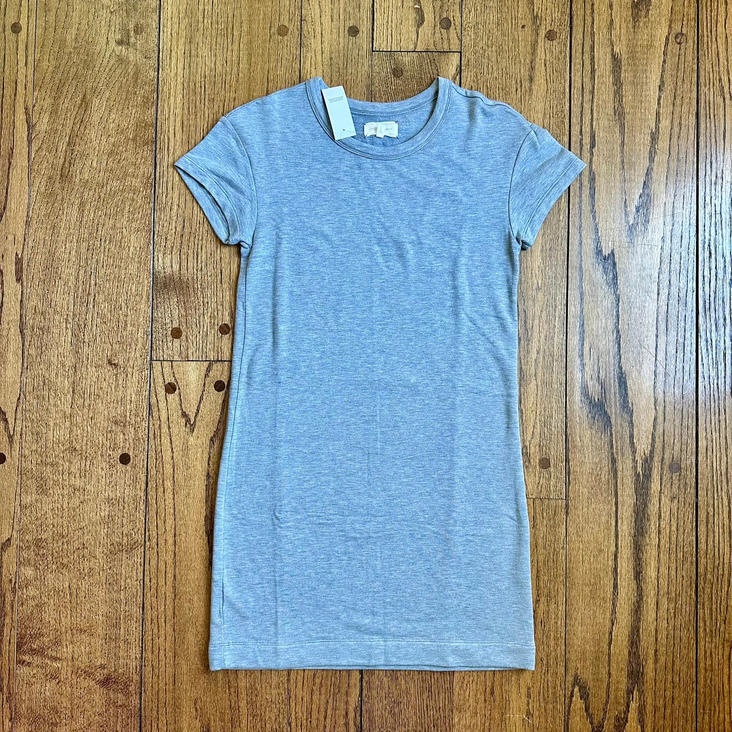 #95 NWT Womens Lou & Grey Gray Soft Sweater Tshirt Dress, size XS