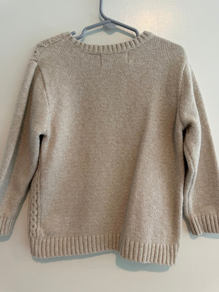 #9 Girls 4T Tan Thick Sweater Old Navy EUC