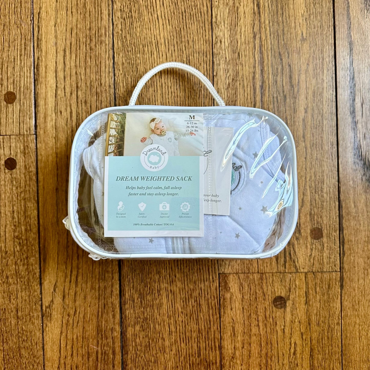 #95 NWT Dreamland Weighted Baby Sleepsack, size M