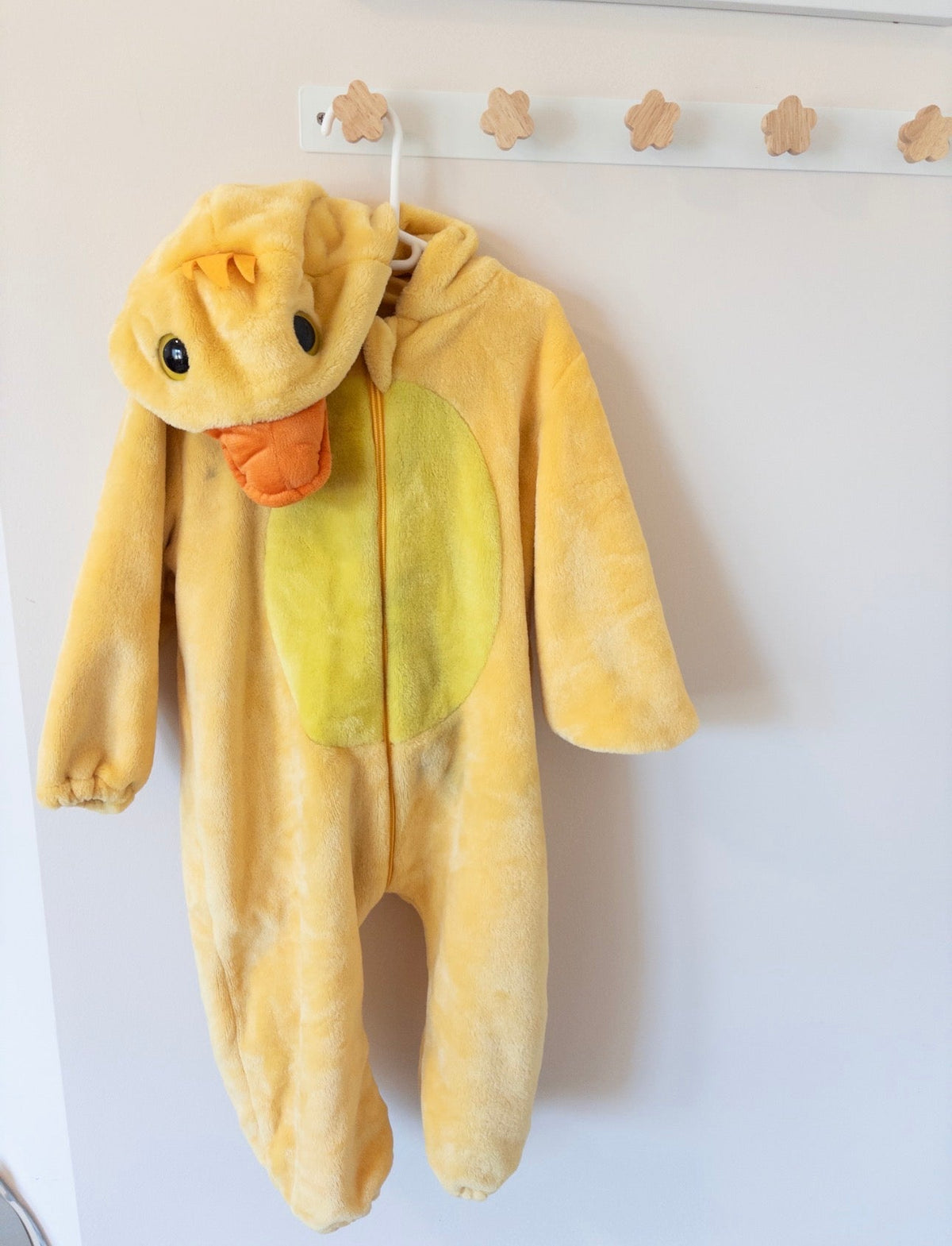 #36- Gender neutral 18mo Duck costume Fleece onesie
