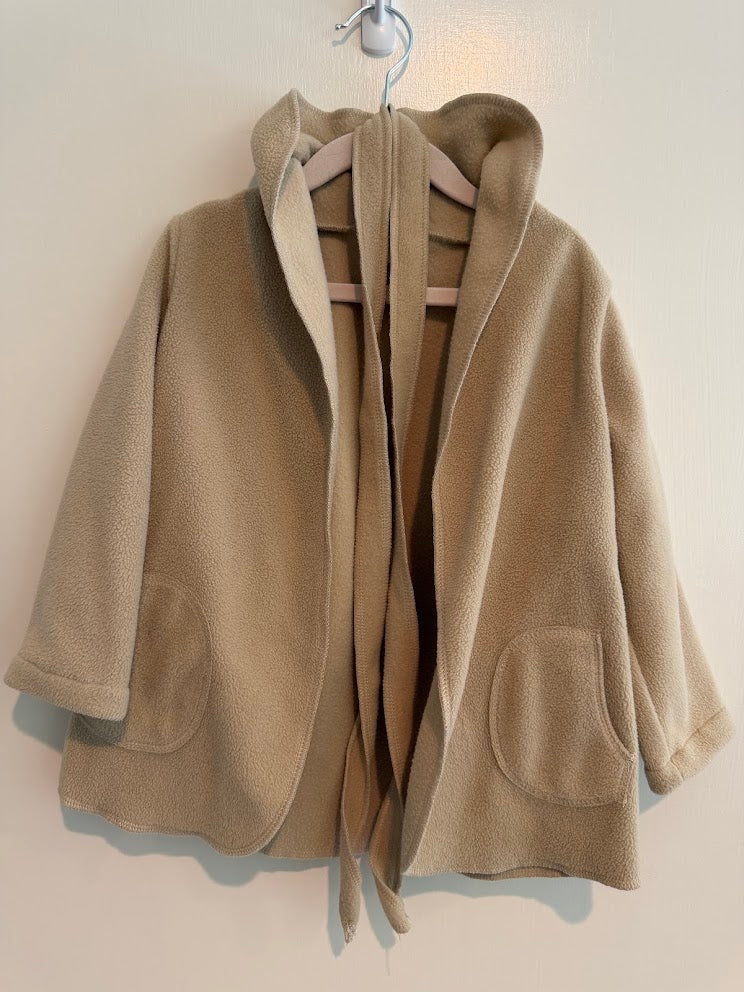 #9 Girls 3Y Tan Faux Wrap Jacket _ VGUC