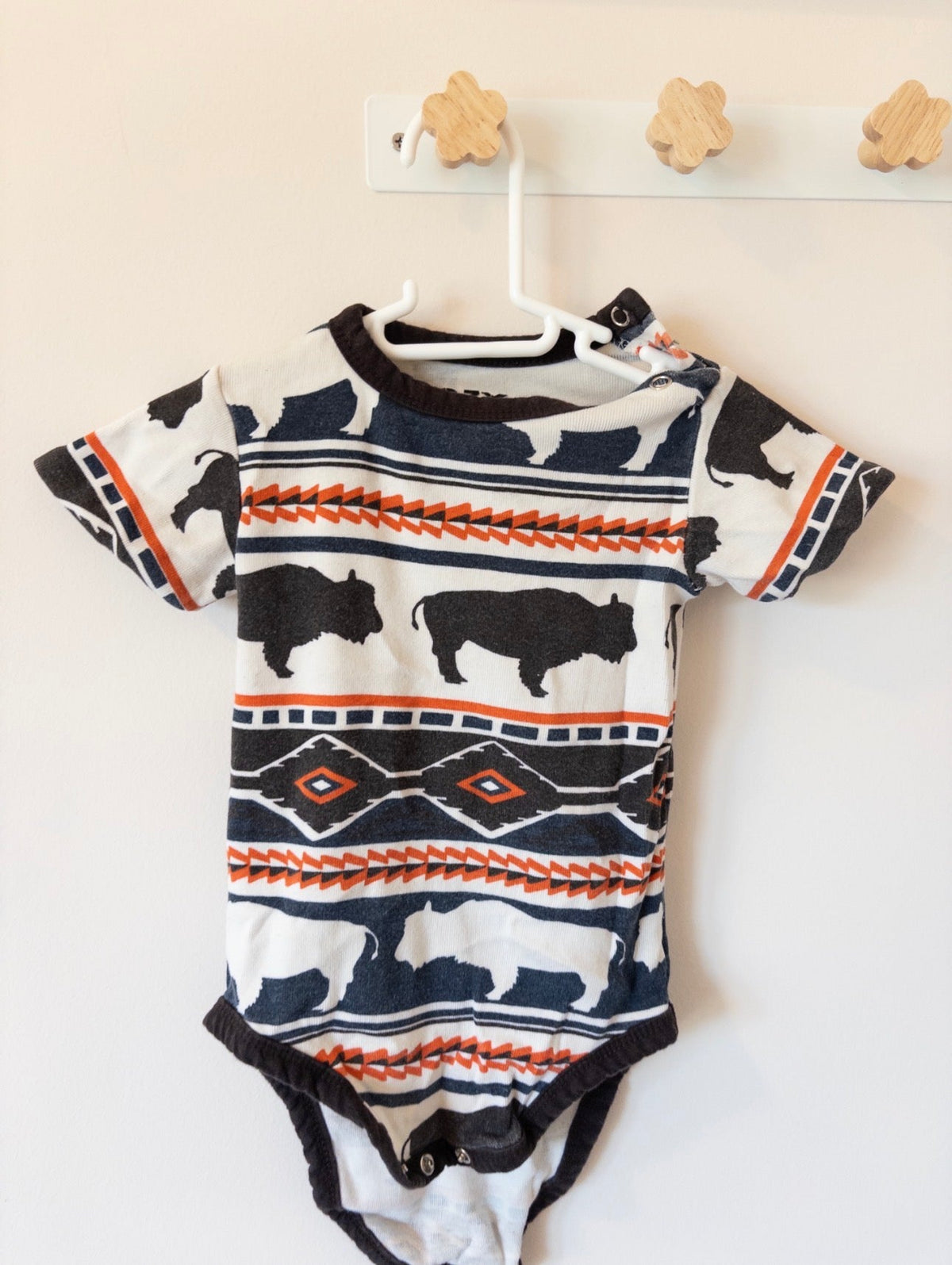 #36- Gender neutral Buffalo western 18 month onesie