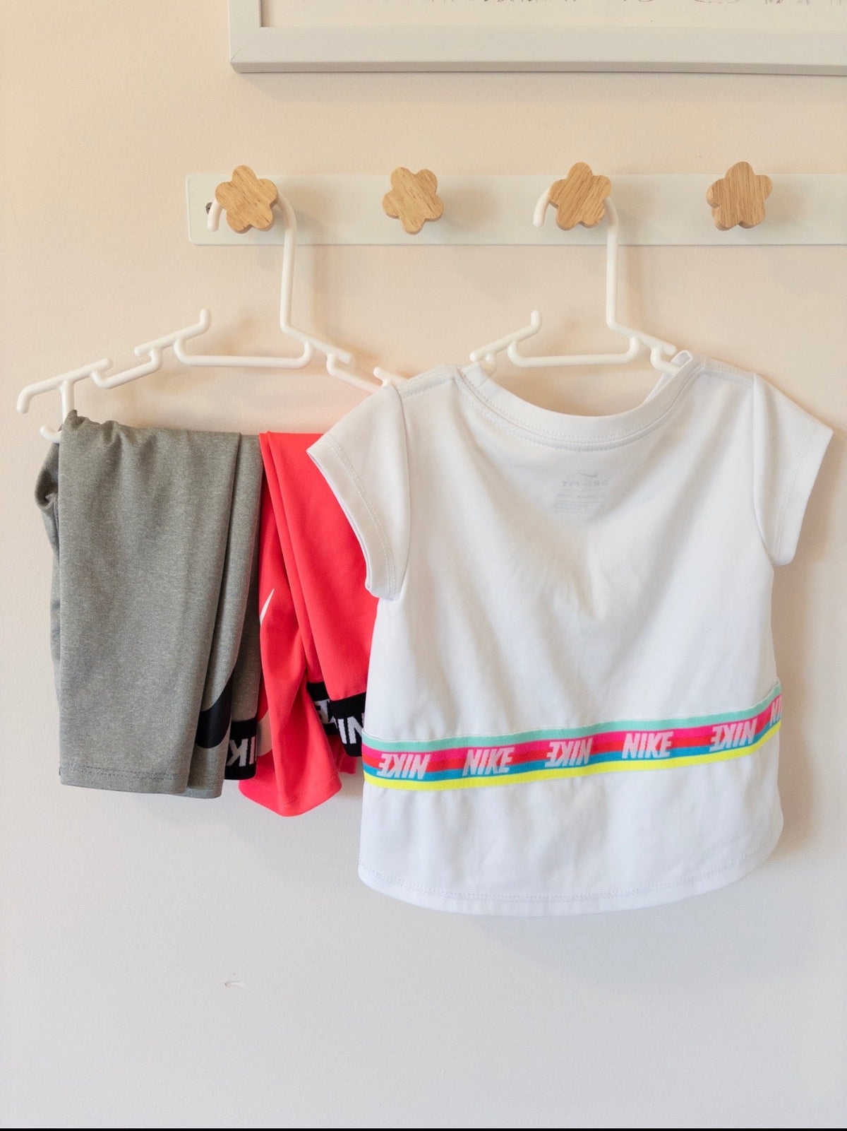#36 NIke Dry fit gray and pink leggings with nike shirt 2t GUC