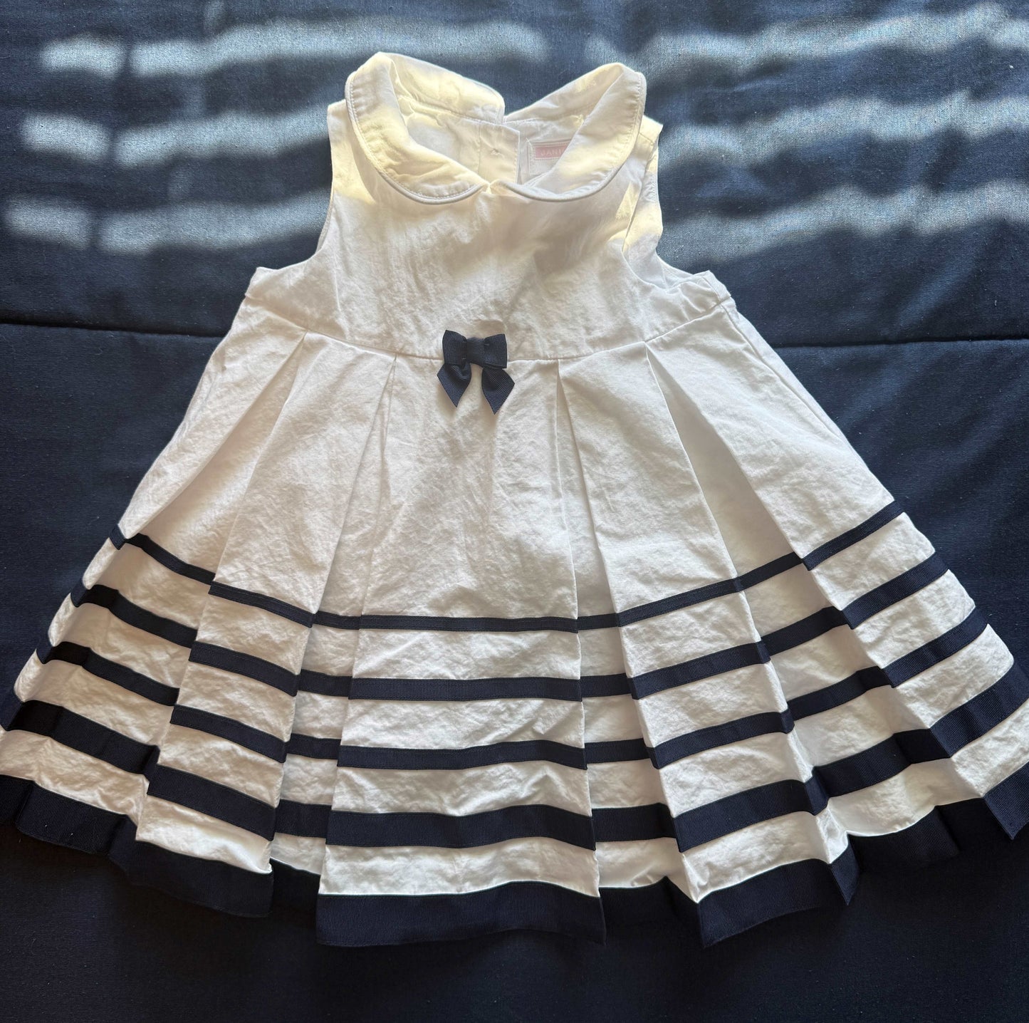 SELLER #6 Janie and Jack 12M Navy White Dress