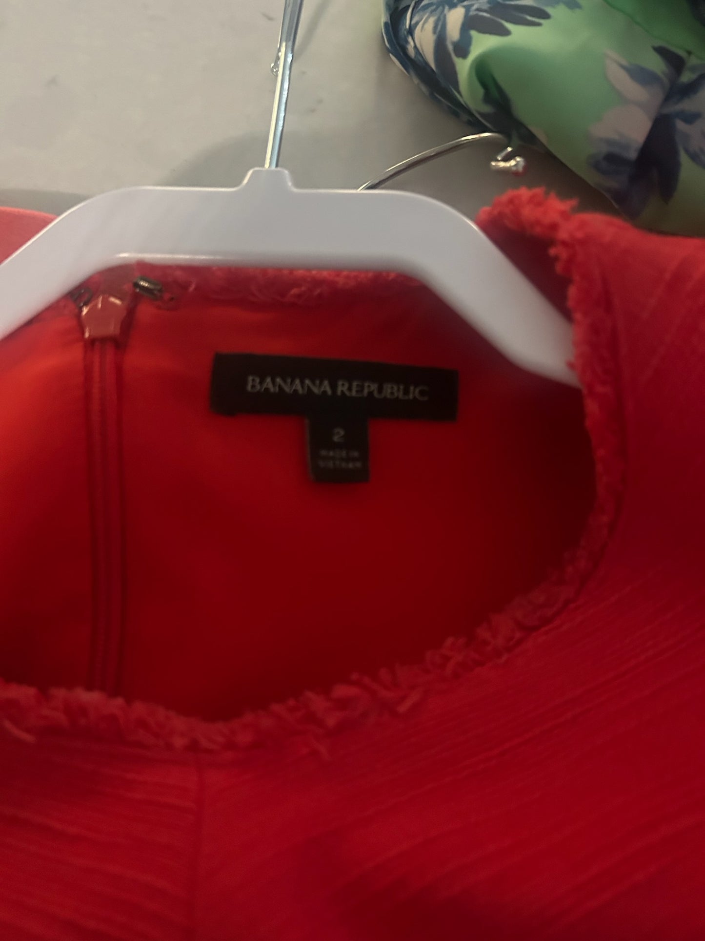 136 banana republic red tweed dress size 2