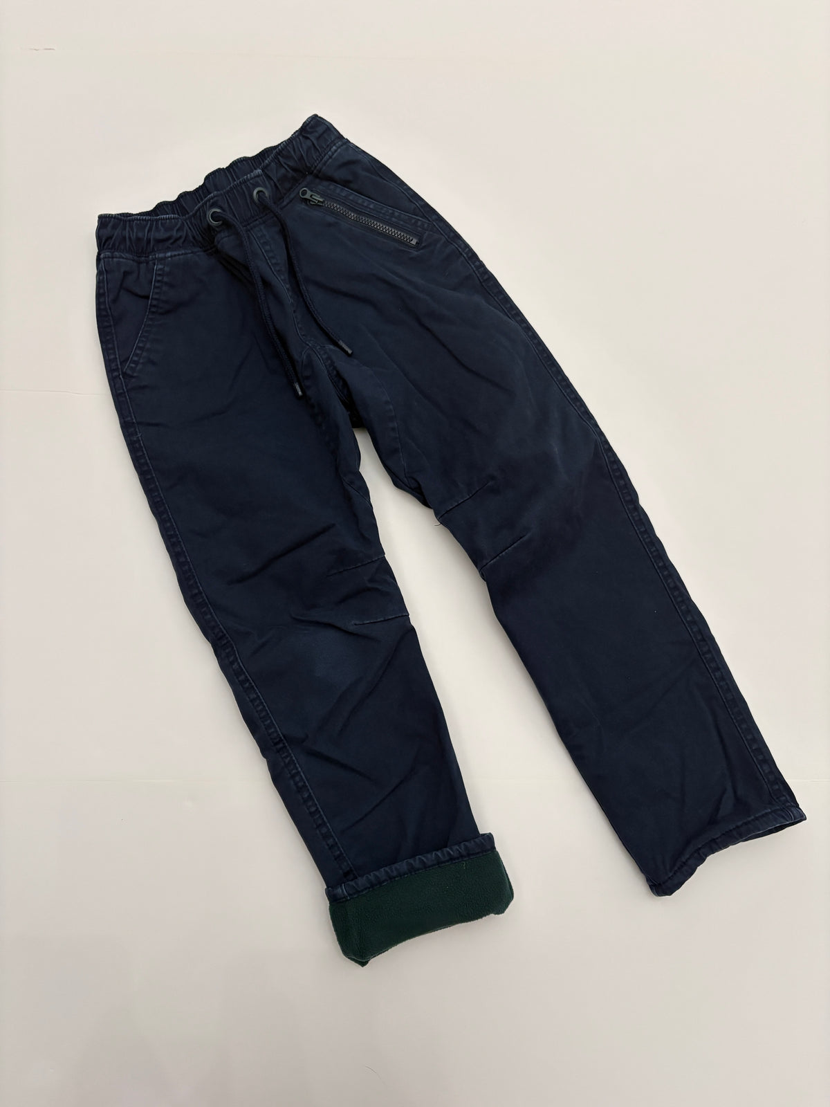 #121 boys 5T Cat & Jack dark blue fleece lined pants, EUC
