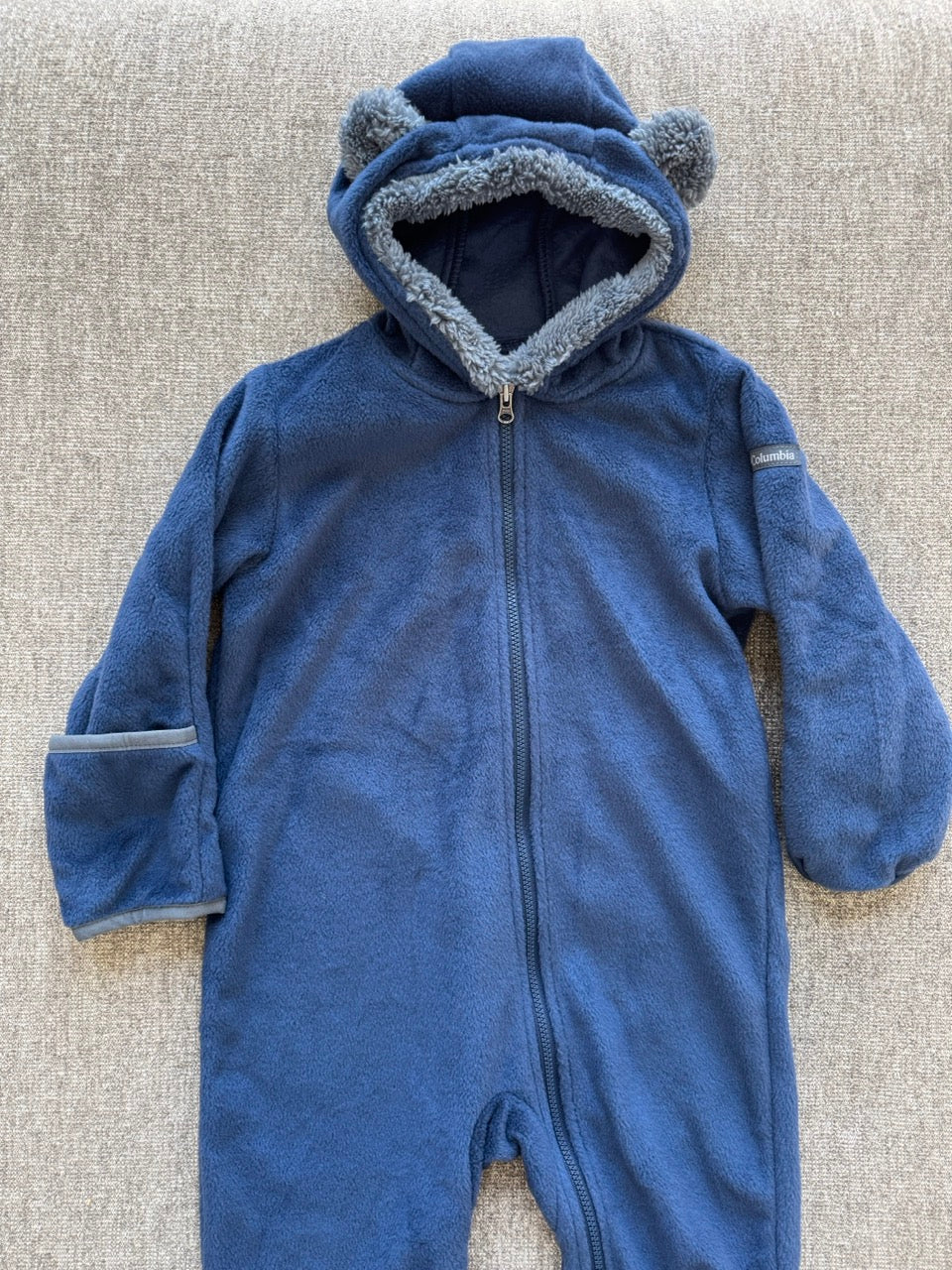 Seller #114 Columbia Fleece Navy Blue Bunting boys Size 18-24 months