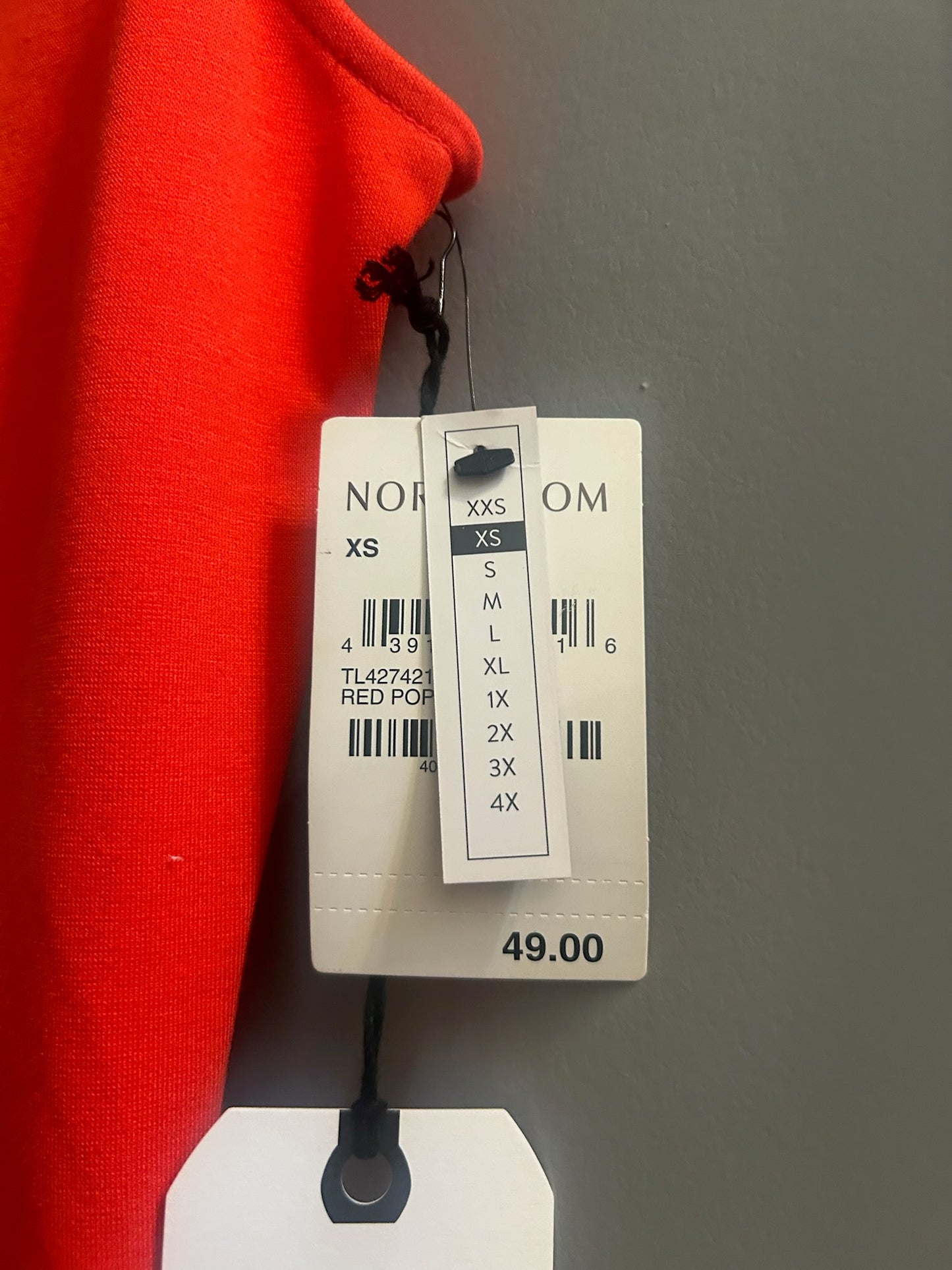 136 nwt red dress size XS Nordstrom