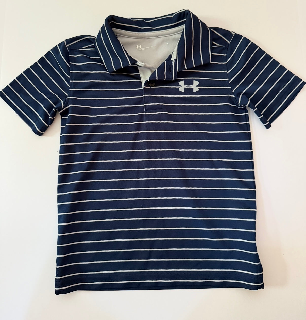#41 4T Under Armour navy golf shirt boys