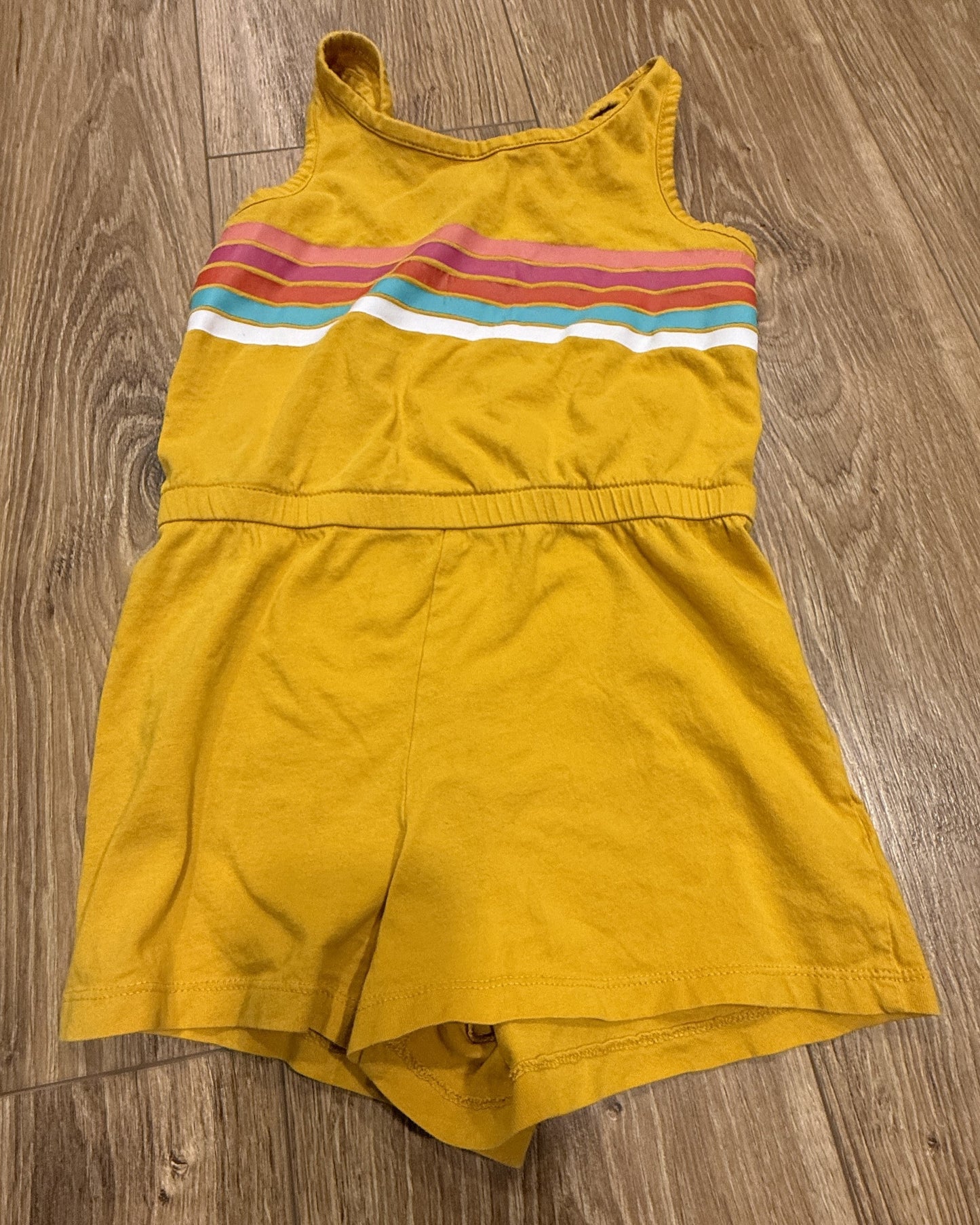 Seller #24 Girls Size S 6-7 Old Navy Yellow Striped Romper