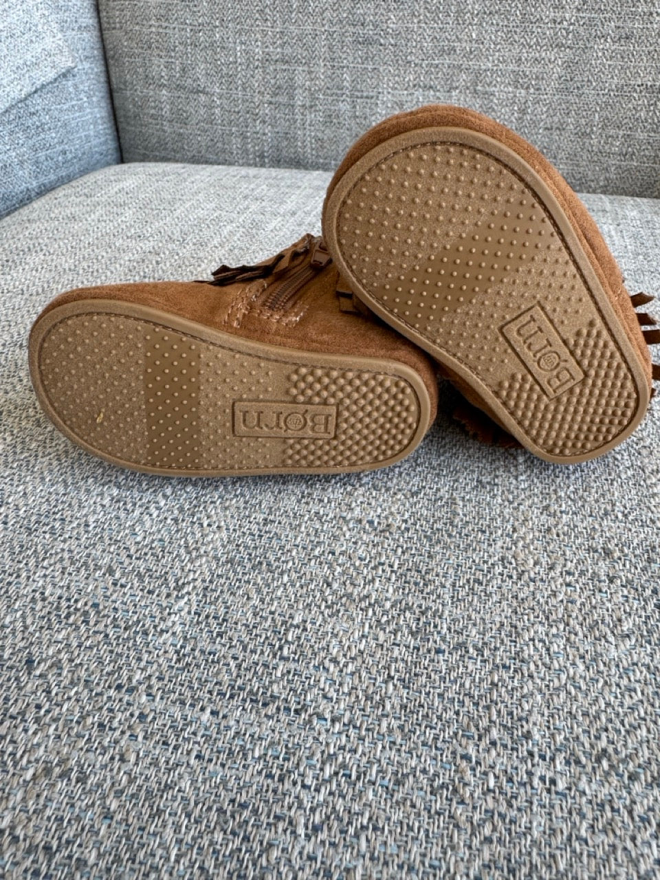 Seller #114 Born brown booties with fringe girls size 2