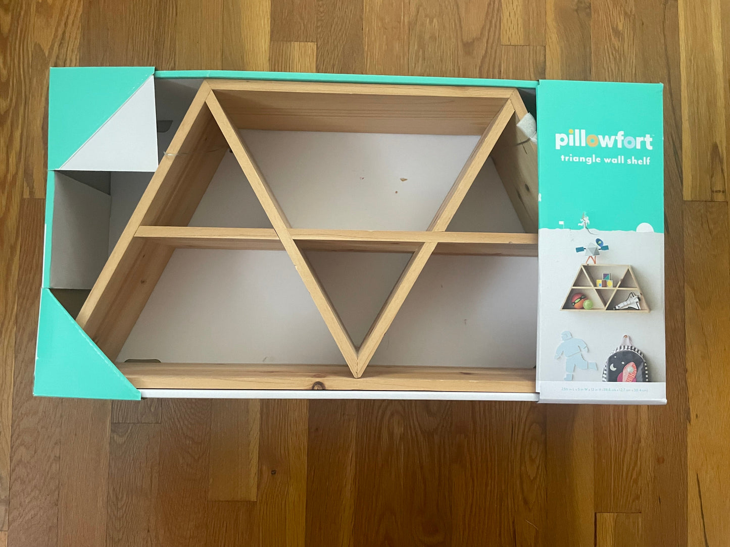 #116 Pillowfort boho triangle wall shelf