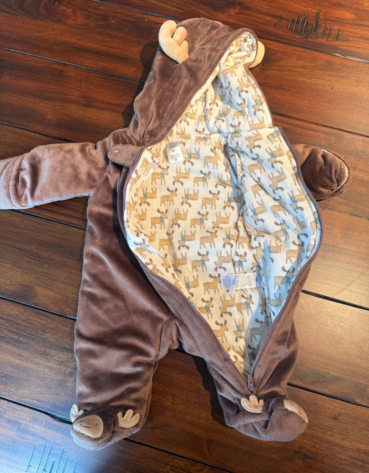 #51 Just One You Moose Baby Bunting Newborn Size