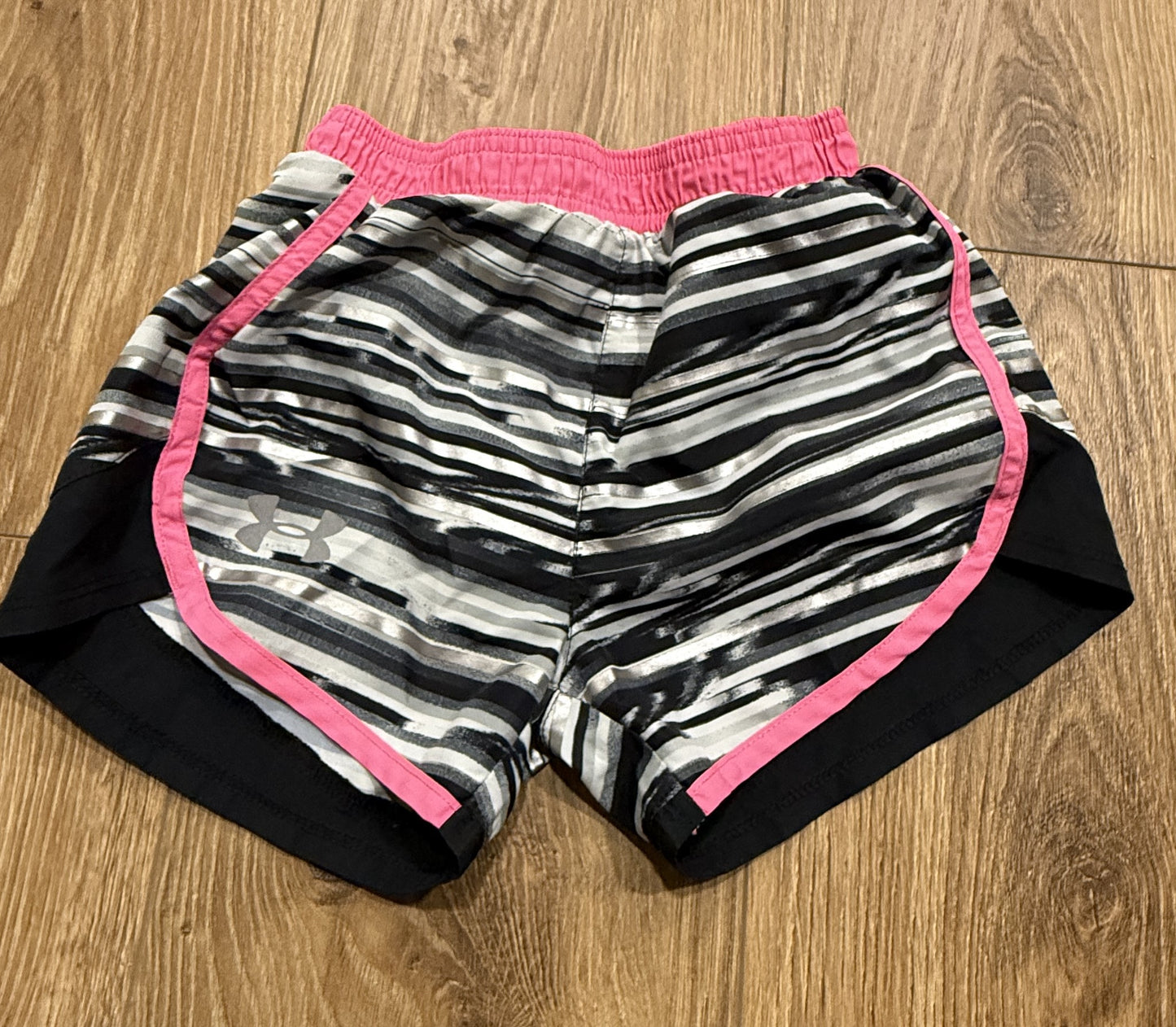 Seller #24 Girls Size 6X Under Armour Pink and Black Athletic Shorts