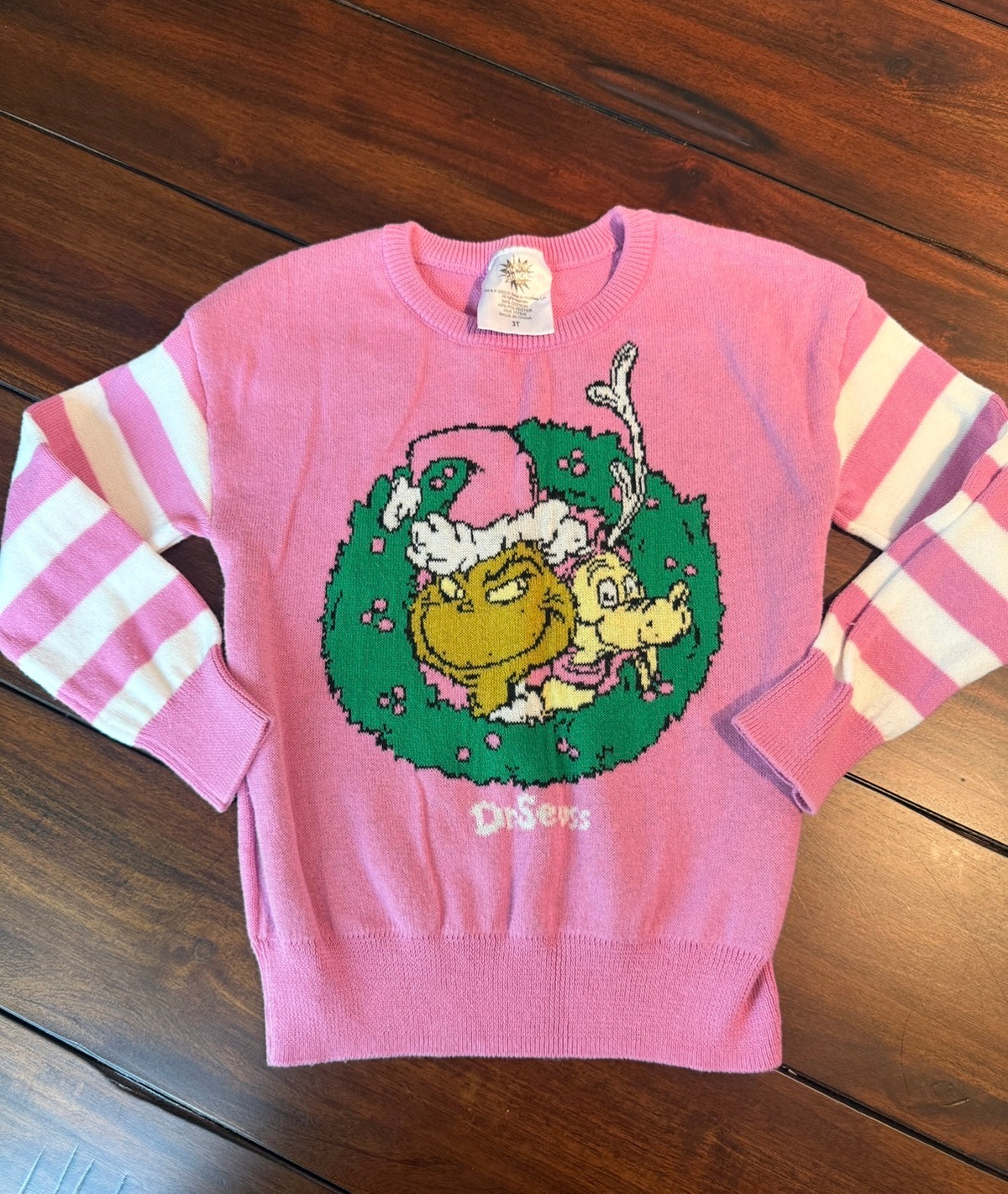 #51 The Grinch 3T Pink Sweater