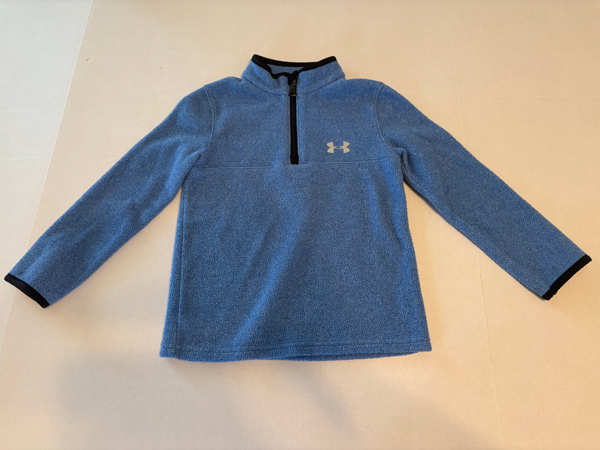 #25 Boys size 4 Under Armour blue quarter zip up fleece
