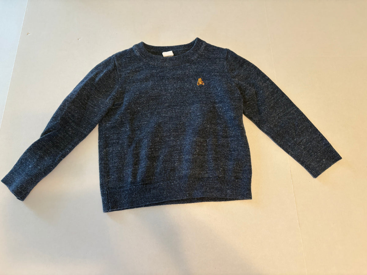 #25 Boys size 5 Gap navy blue sweater with little bear detail
