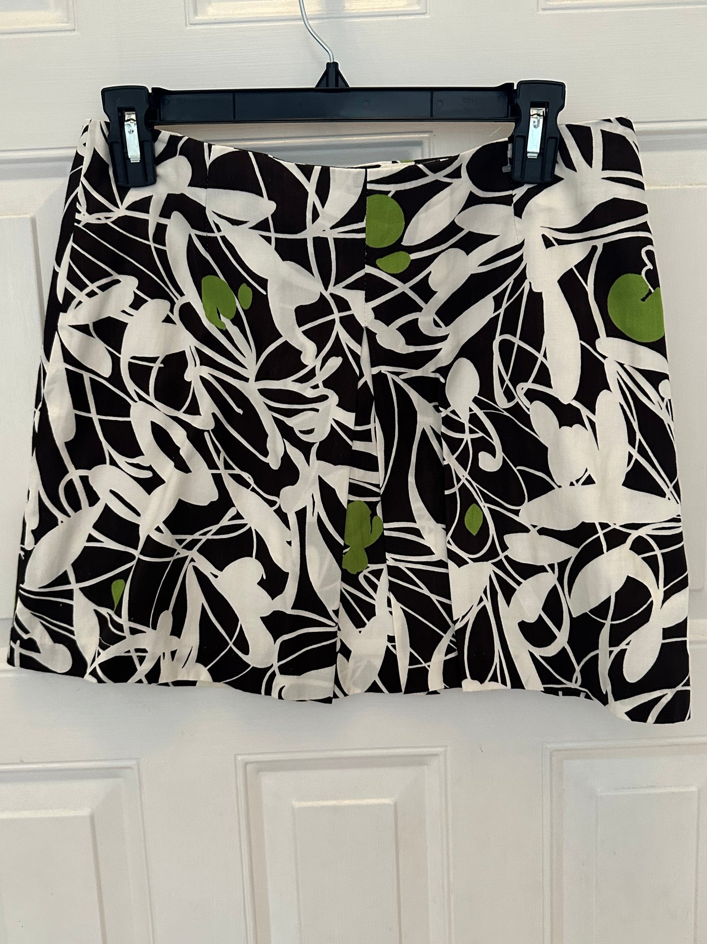 #133 Milly Women’s Sz 6 Brown White Mod Skirt Retail $128