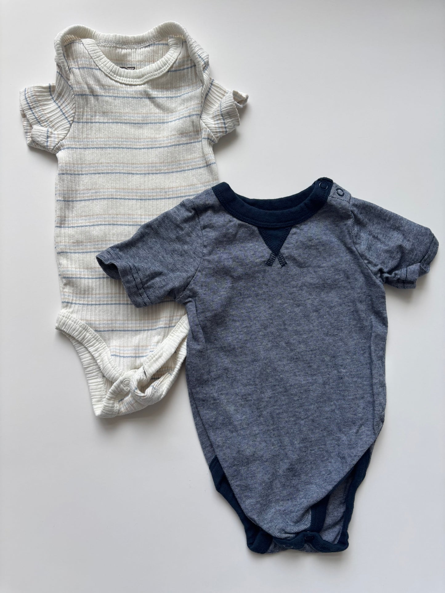 Seller #50 Assorted Brand Striped Onesie Bundle - 6-9 Months