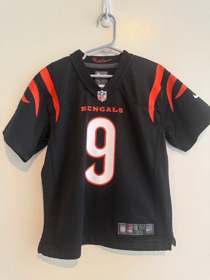 #9 Bengals Kids (Large 7) Joe Burrow Black Jersey _ EUC