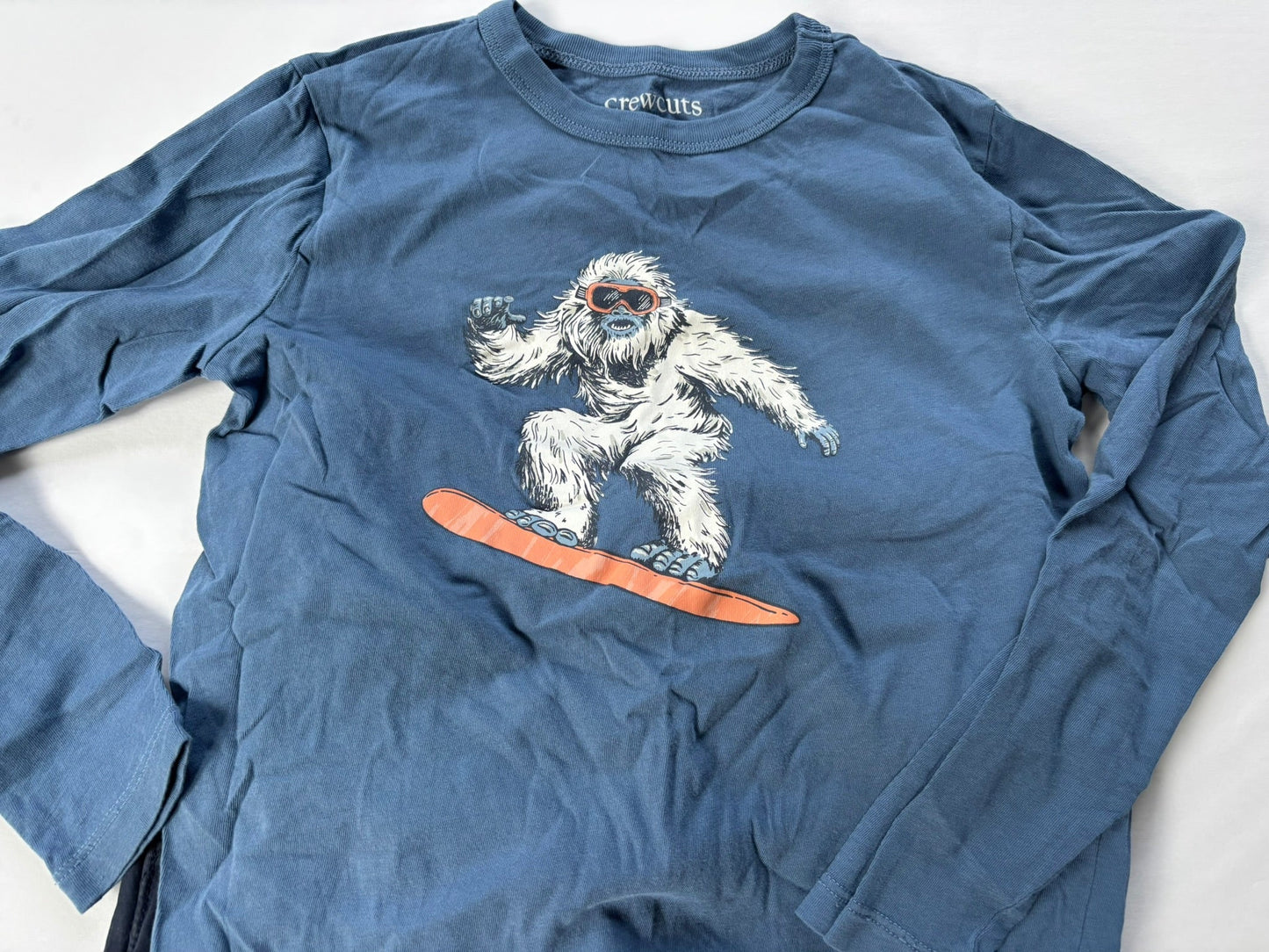 #101 *REDUCED*Crewcuts Yeti Snowboard Shirt Navy Pants Boys Size Medium/8-9
