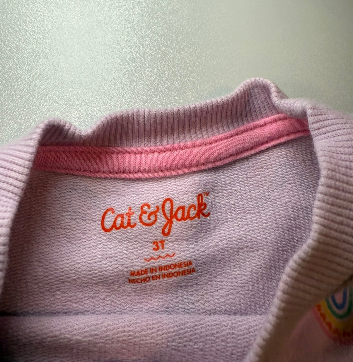#155 Cat and Jack girls rainbow sweatshirt 3T