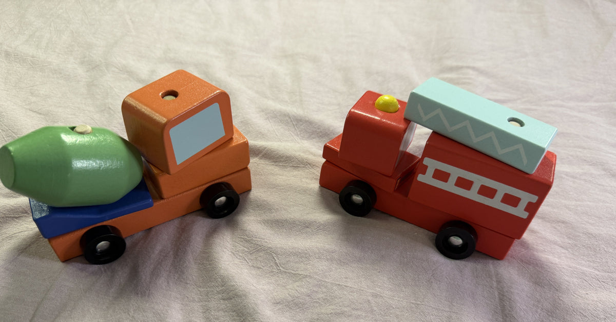 #103 Building Block Firetruck/Cement Truck Bundle