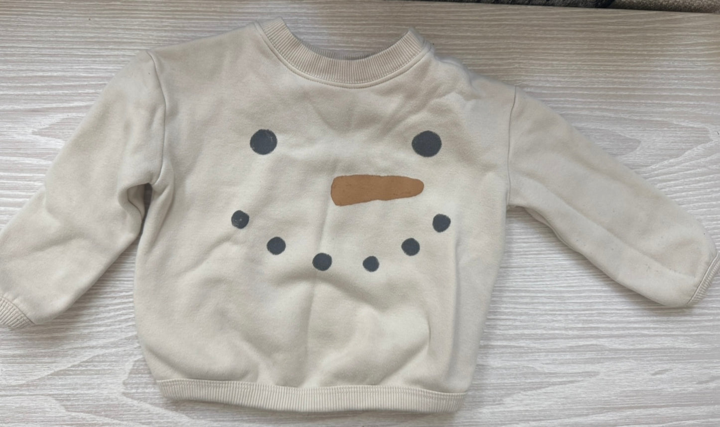 #207 Little Co Snowman sweatshirt size 18 Month