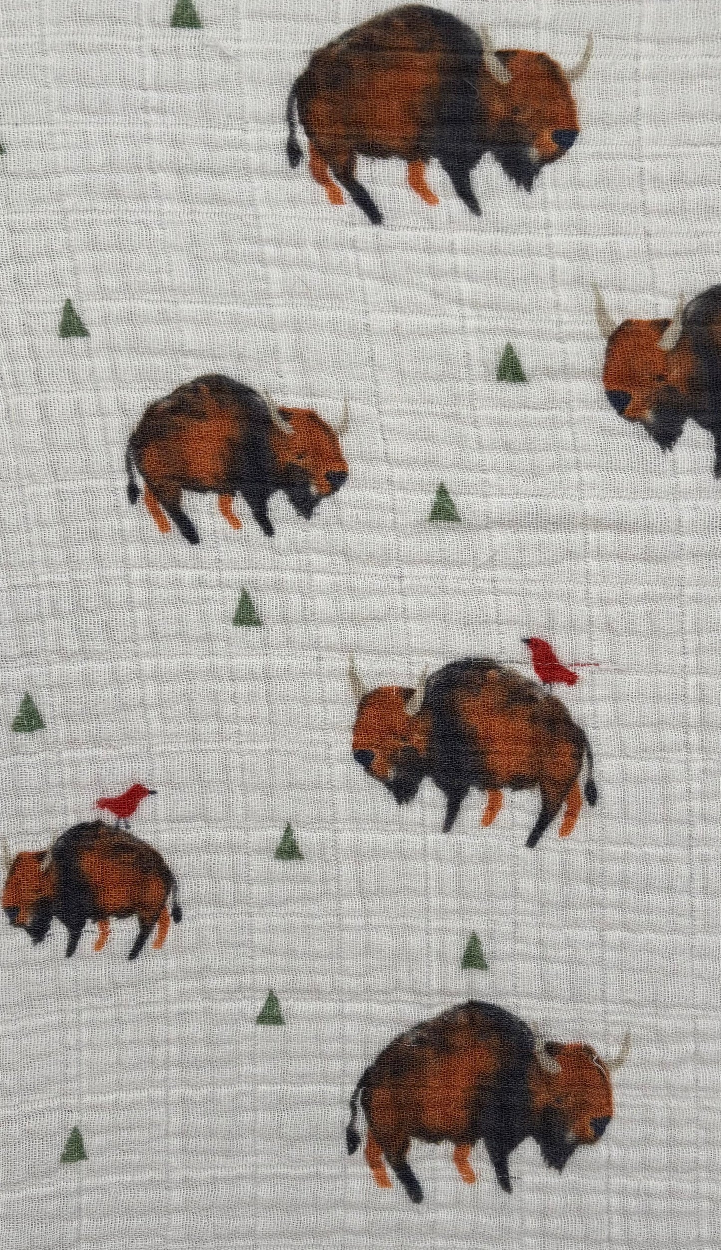 #70 Fitted changing pad cover with buffalos