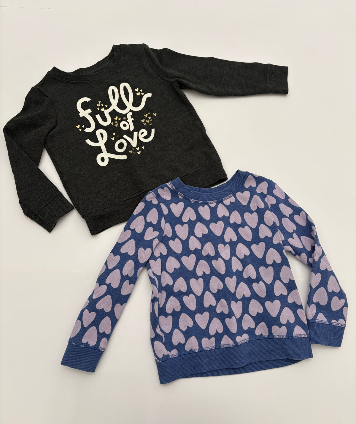 #121 girls 4T Cat & Jack sweatshirts set of 2, EUC