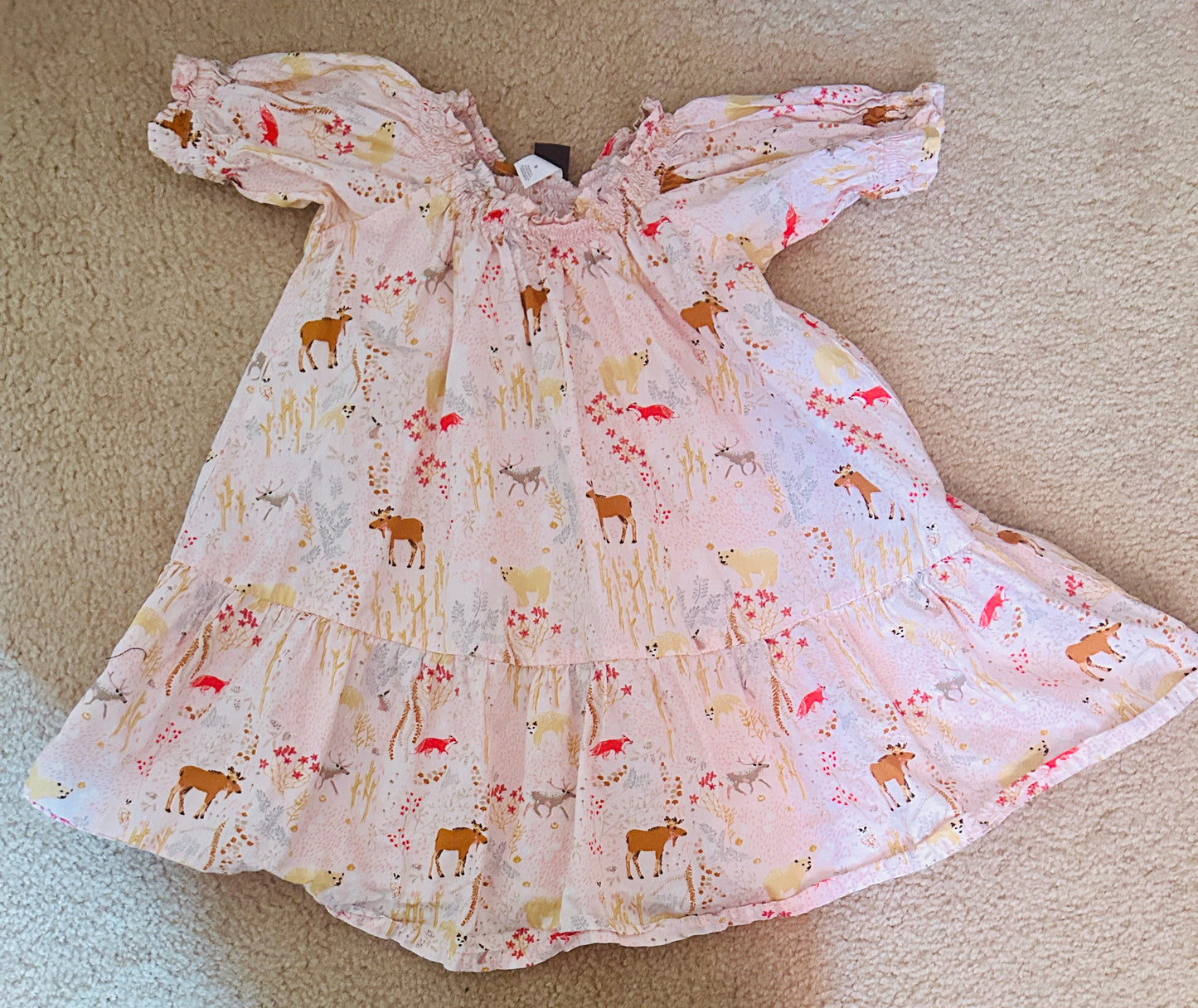 #15 Tea Collection 2t Pink Woodland Creatures Dress