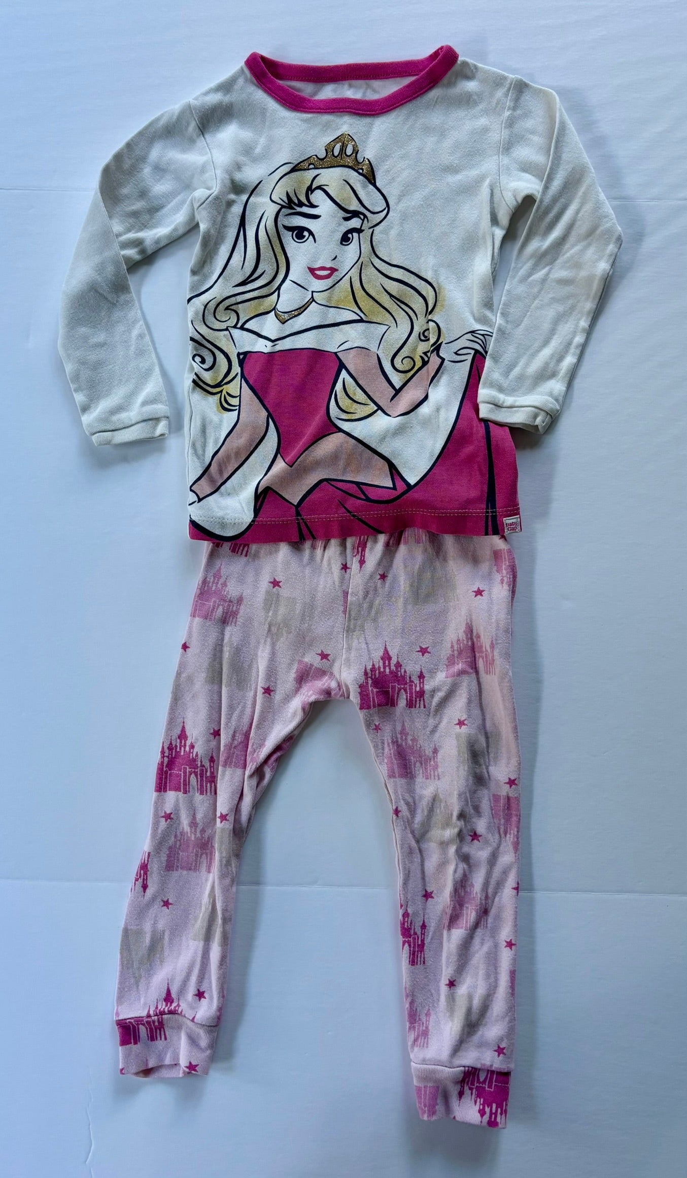#101 Gap Disney Princess Sleeping Beauty Pajamas Girls Size 2T