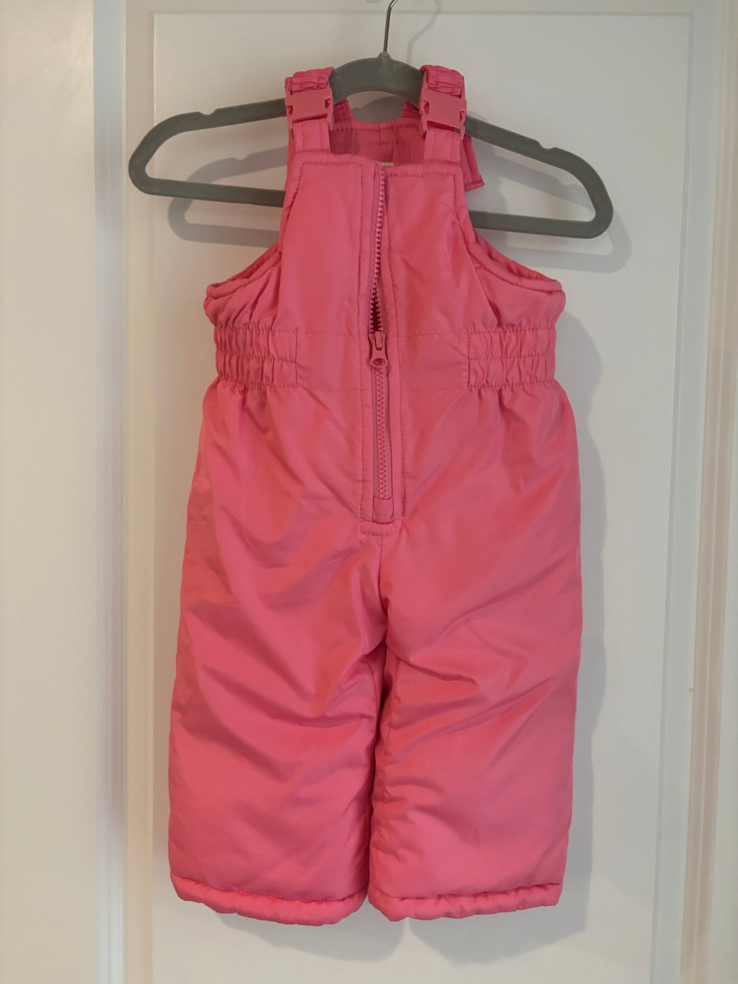 #138 - 6-12 Mo - VGUC Pink Snowsuit Bibs - PU 45236